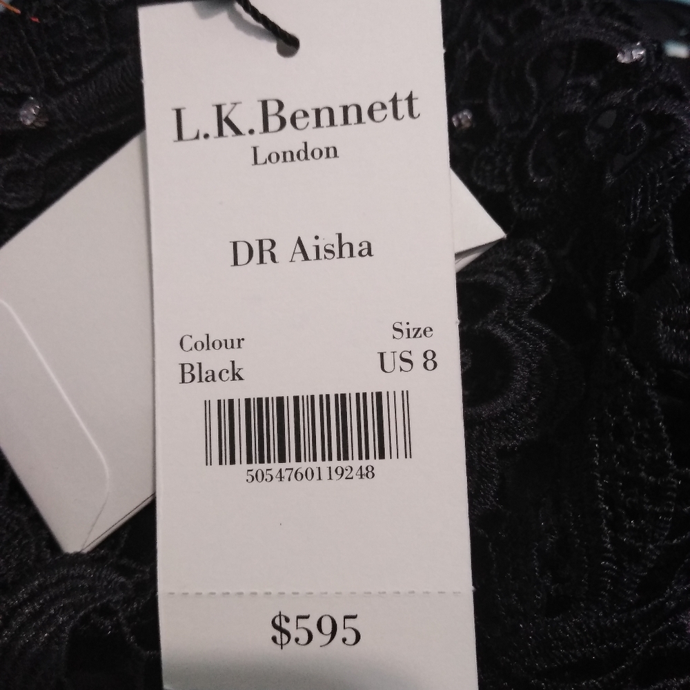 L.K. Bennett Aisha Fitted Lace Dress - Black - Picture 4 of 5